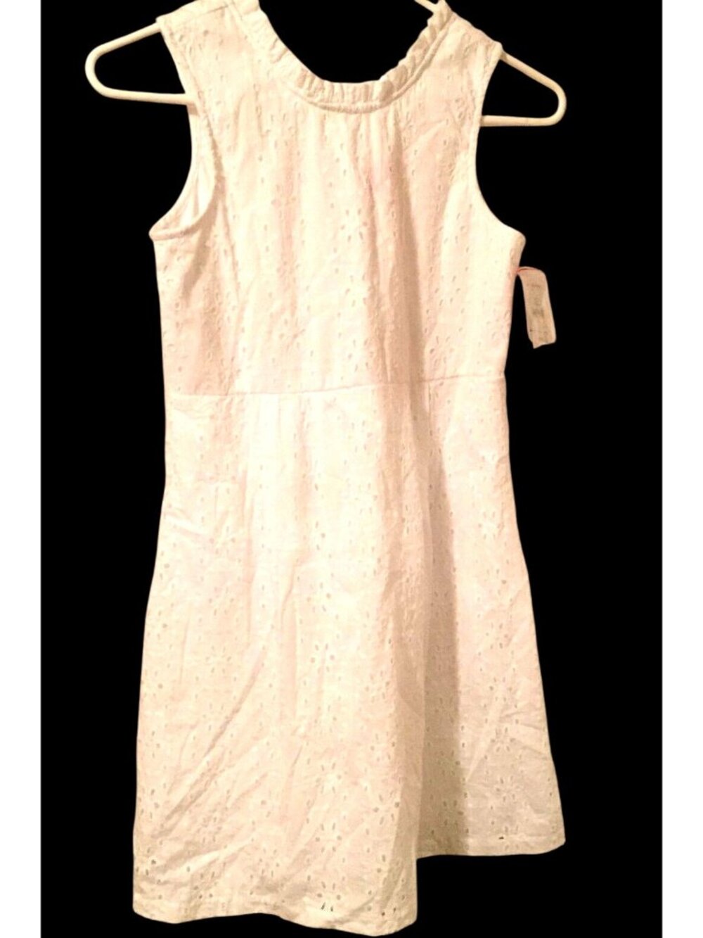 NWT - J. KHAKI WHITE EYELET LACE DRESS - GIRLS SIZE LARGE - NEW!!!